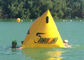 トライアスロンの競争1.2mの黄色い三角形のロゴの膨脹可能なマーカーのブイ
