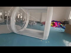 4m径 透明クリア インフレータブルドーム バブルキャンプテント 気密トンネル付き