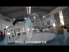 通路付き4mインフレータブルスノーグローブバブルテント 背景