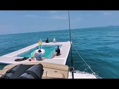 二層構造オーシャンジェリーフィッシュプール 浮遊式インフレータブル海水プール ネット付き