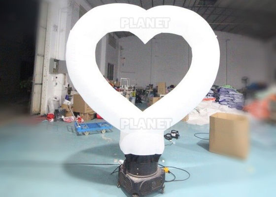 190T 3m白いアース線膨脹可能な愛中心の気球